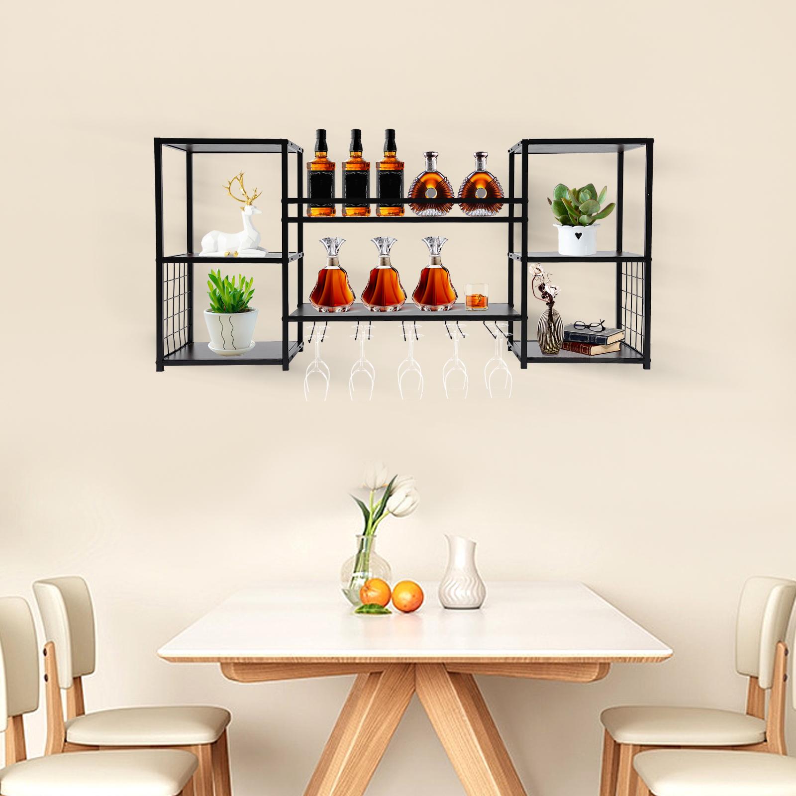 Wall Mounted Wine Rack with 5 Tier Open Shelves, Floating Wine Storage Shelf for Home Kitchen, Wine Bottle Display Organizer чёрный
Wall Mounted Wine Rack with 5 Tier Open Shelves, Floating Wine Storage Shelf for Home Kitchen, Wine Bottle Display Organizer чёрный