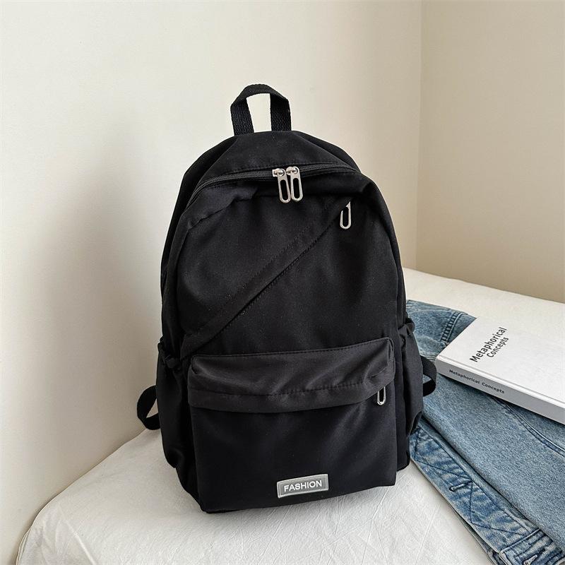 Корейская версия модного рюкзака для средней школы Harajufeng, большая вместимость, простой и удобный для путешествий, новый школьный рюкзак для школьников чёрный