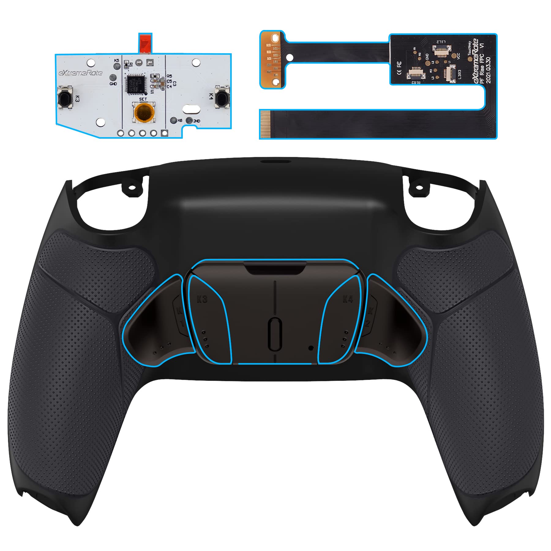 eXtremeRate Programmable Back Paddle Metal Version RISE4 Remap Kit Сумісний із контролером PS5 Сумісний із контролером PS5 із платою оновлення
eXtremeRate Programmable Back Paddle Metal Version RISE4 Remap Kit Сумісний із контролером PS5 Сумісний із контролером PS5 із платою оновлення