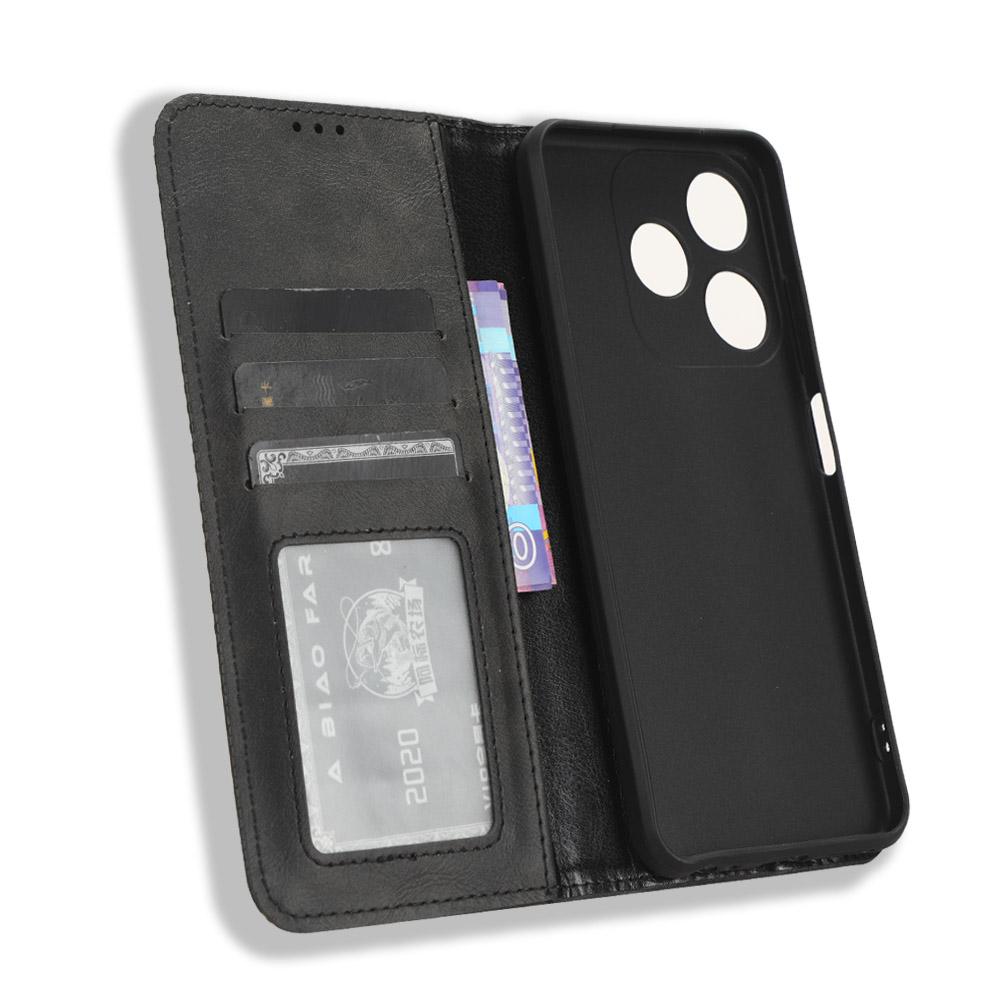 For TECNO Spark 10C 4G Wallet Phone Case Anti-Dust Stand PU Leather Protective Cover with Retro Texture Black
For TECNO Spark 10C 4G Wallet Phone Case Anti-Dust Stand PU Leather Protective Cover with Retro Texture Black