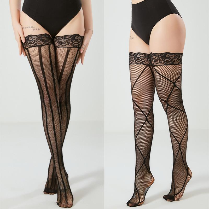 3/2Pairs Women s Sexy Jacquard Long Tube Mesh Socks with Silicone Anti Slip Lace Edge Nylon Elastic Fishnet Thigh High Stockings One Size
3/2Pairs Women s Sexy Jacquard Long Tube Mesh Socks with Silicone Anti Slip Lace Edge Nylon Elastic Fishnet Thigh High Stockings One Size