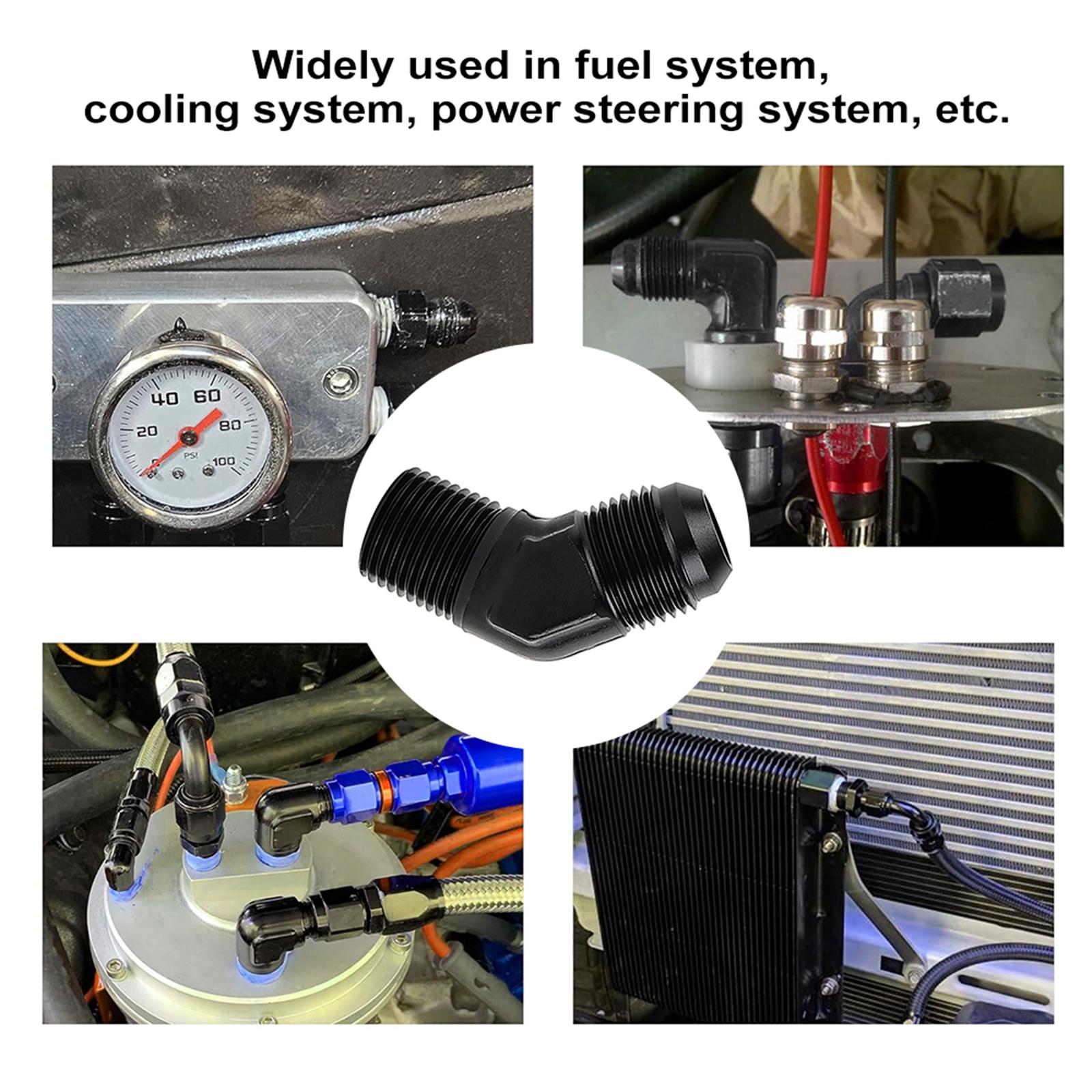 10AN Male Flare to 1 2 NPT Pipe 45 Degree Fitting Adapter Aluminum Alloy Material чорний
10AN Male Flare to 1 2 NPT Pipe 45 Degree Fitting Adapter Aluminum Alloy Material чорний