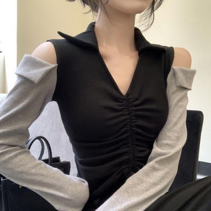 Autumn New Fashion Tops Simple Solid Color Short Drawstring T-shirt L чорний
Autumn New Fashion Tops Simple Solid Color Short Drawstring T-shirt L чорний