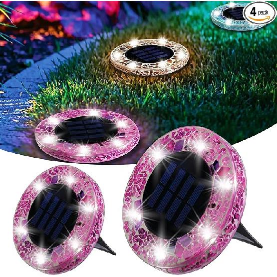 Flat Mosaic Solar Disk Lights Outdoor Waterproof Anti-Rust Garden Lighting Decor for Pathway Garden Yard Law 4pcs фіолетовий
Flat Mosaic Solar Disk Lights Outdoor Waterproof Anti-Rust Garden Lighting Decor for Pathway Garden Yard Law 4pcs фіолетовий