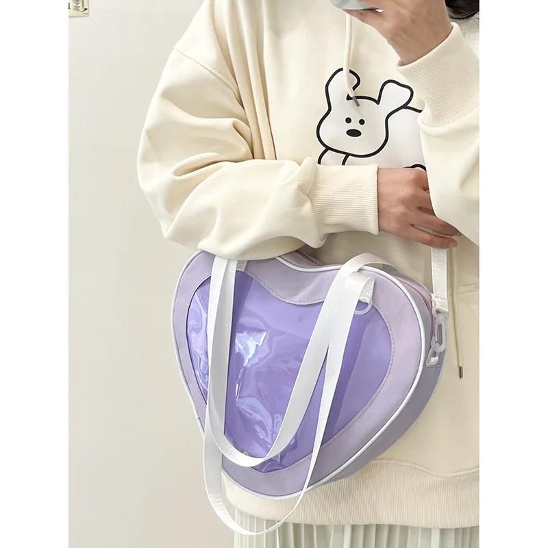 Love Heart Design Itabag, женские прозрачные сумки через плечо, кошельки и сумки для девочек, сумка Ita для девочек, униформа JK, сумка
Love Heart Design Itabag, женские прозрачные сумки через плечо, кошельки и сумки для девочек, сумка Ita для девочек, униформа JK, сумка