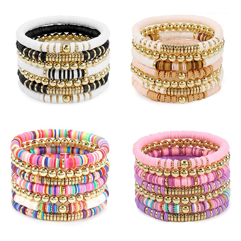 Badu Stackable Heishi Beaded Bracelets For Women Colorful Polymer Clay Beads Surfer Boho Bracelet Summer Beach Jewelry Set 10
Badu Stackable Heishi Beaded Bracelets For Women Colorful Polymer Clay Beads Surfer Boho Bracelet Summer Beach Jewelry Set 10