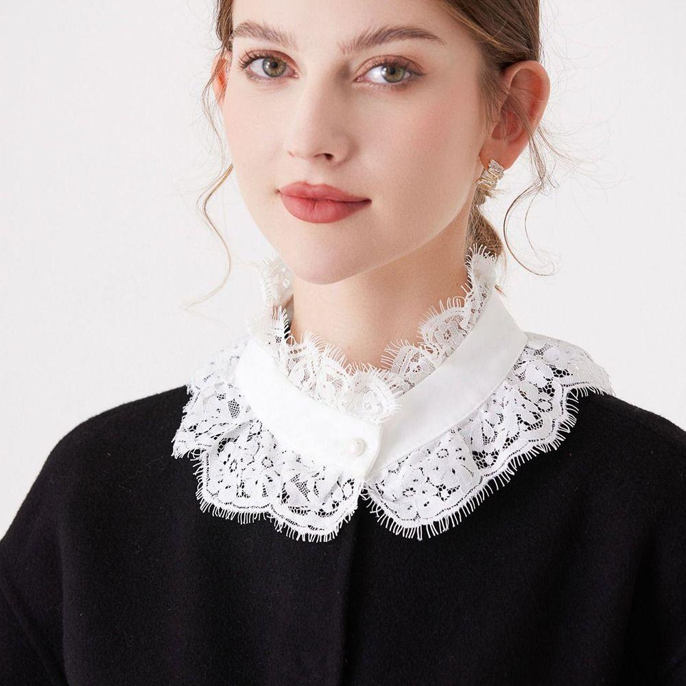 Exquisite Fake Lace Collar Elegant Lace Neckline Detachable Lapel Collar Women/girls чорний
Exquisite Fake Lace Collar Elegant Lace Neckline Detachable Lapel Collar Women/girls чорний