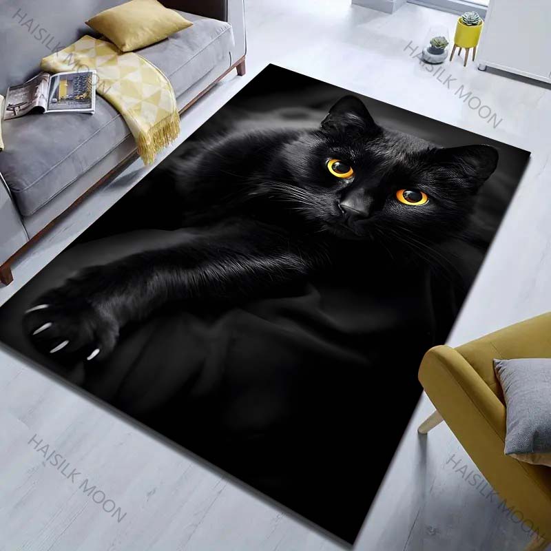 Multiple sizes Black Cat Print Rug Pattern Carpet for Living Room Bedroom Sofa Home Decor Non-slip Floor Mat Luxury Gift 40cm x 60cm
Multiple sizes Black Cat Print Rug Pattern Carpet for Living Room Bedroom Sofa Home Decor Non-slip Floor Mat Luxury Gift 40cm x 60cm