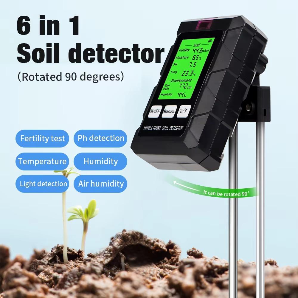 LCD Screen Soil Tester 6-in-1 Plant Moisture Meter New Soil Fertility Detector for Home Garden чорний
LCD Screen Soil Tester 6-in-1 Plant Moisture Meter New Soil Fertility Detector for Home Garden чорний