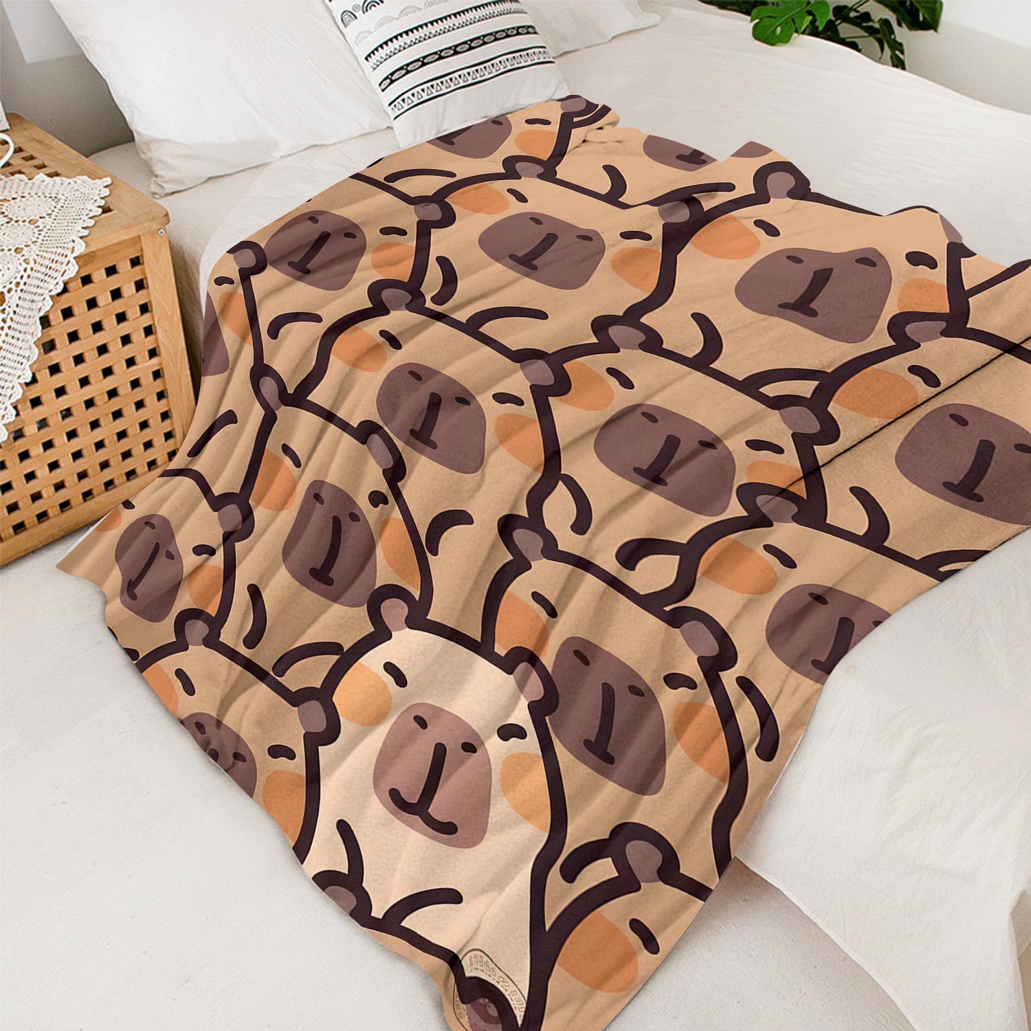 Personalized Cartoon Capybara Printed Fleece Blanket - Ultra-Soft And Warm, Lightweight for All Seasons, Suitable for Adults, Families, Birt 130x150cm
Personalized Cartoon Capybara Printed Fleece Blanket - Ultra-Soft And Warm, Lightweight for All Seasons, Suitable for Adults, Families, Birt 130x150cm