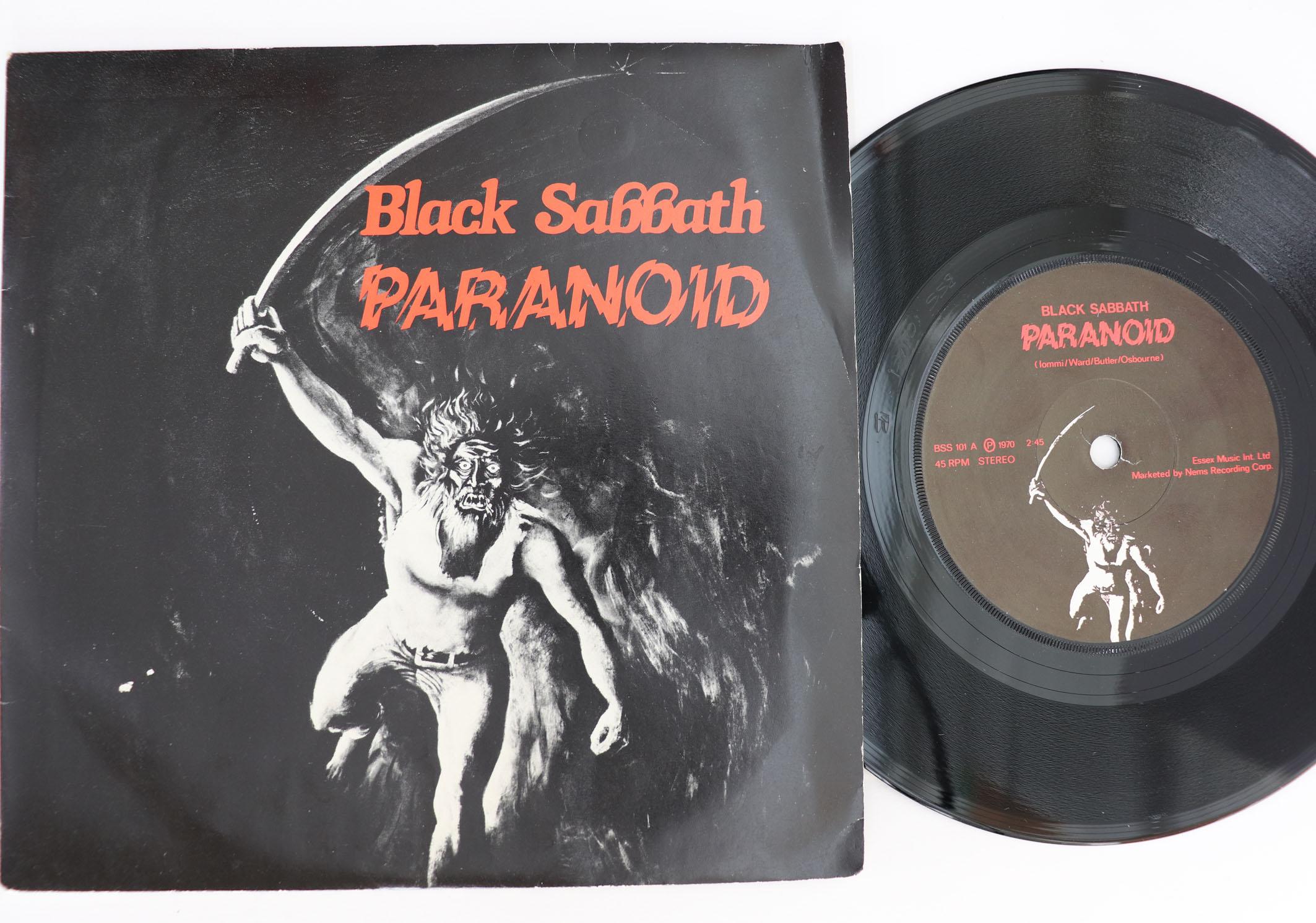 7inch Record BLACK SABBATH Paranoid Snowblind BSS101 NEMS 1980 Ireland Metal Used
7inch Record BLACK SABBATH Paranoid Snowblind BSS101 NEMS 1980 Ireland Metal Used