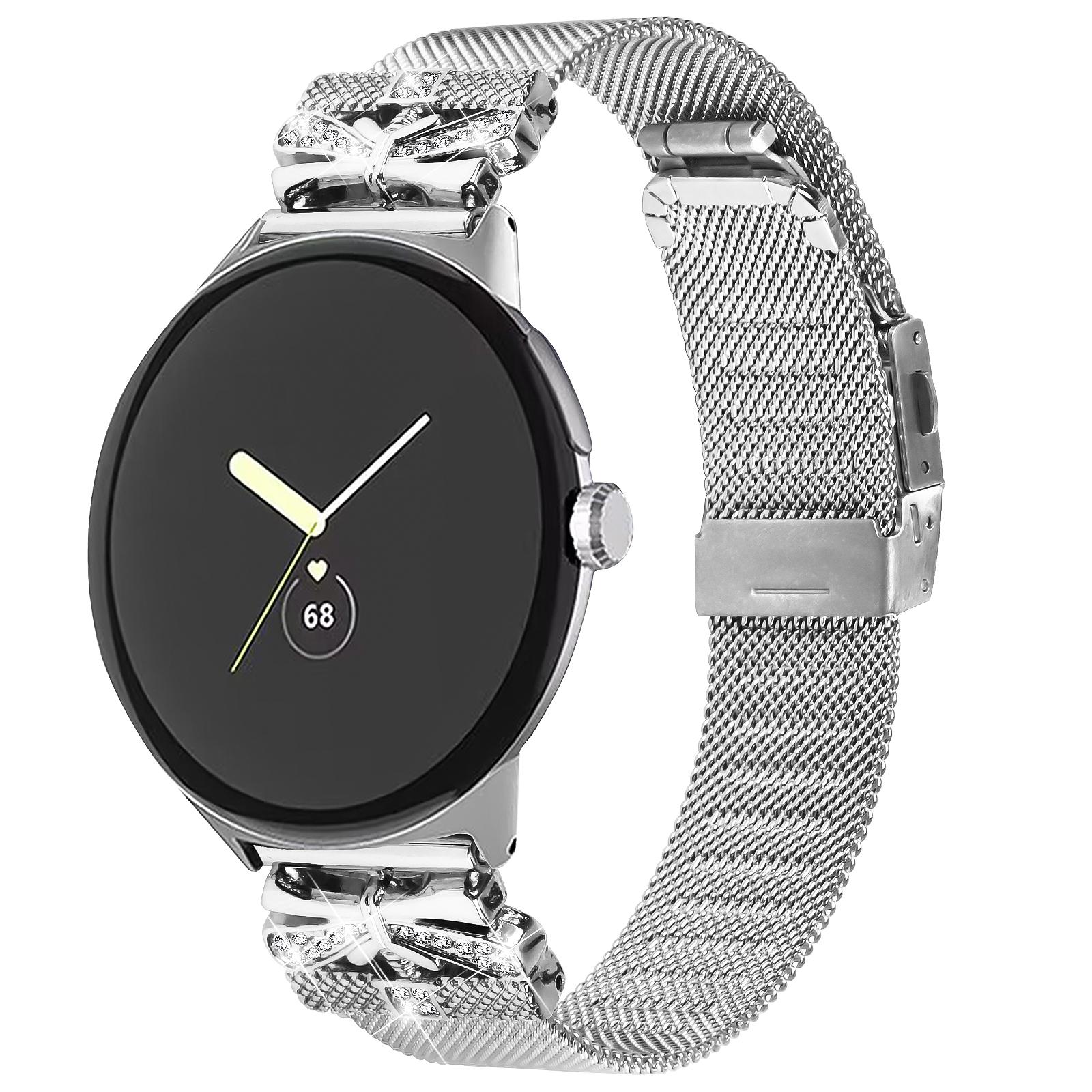 Stainless Steel Band for Google Pixel Watch 3 41mm/Watch 2/Pixel Watch Rhinestone Decor Milanese Watch Strap 20mm Silver
Stainless Steel Band for Google Pixel Watch 3 41mm/Watch 2/Pixel Watch Rhinestone Decor Milanese Watch Strap 20mm Silver