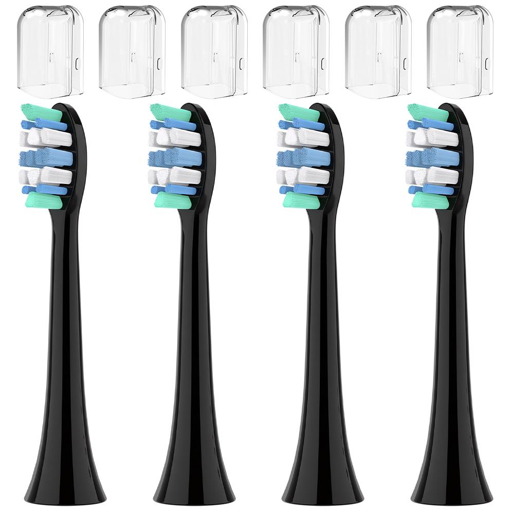 4 Replacement Brush Heads & 6 Toothbrush Head Covers, Compatible with Philips Sonicare Electric Toothbrushes, for 1100 2100 4100
4 Replacement Brush Heads & 6 Toothbrush Head Covers, Compatible with Philips Sonicare Electric Toothbrushes, for 1100 2100 4100