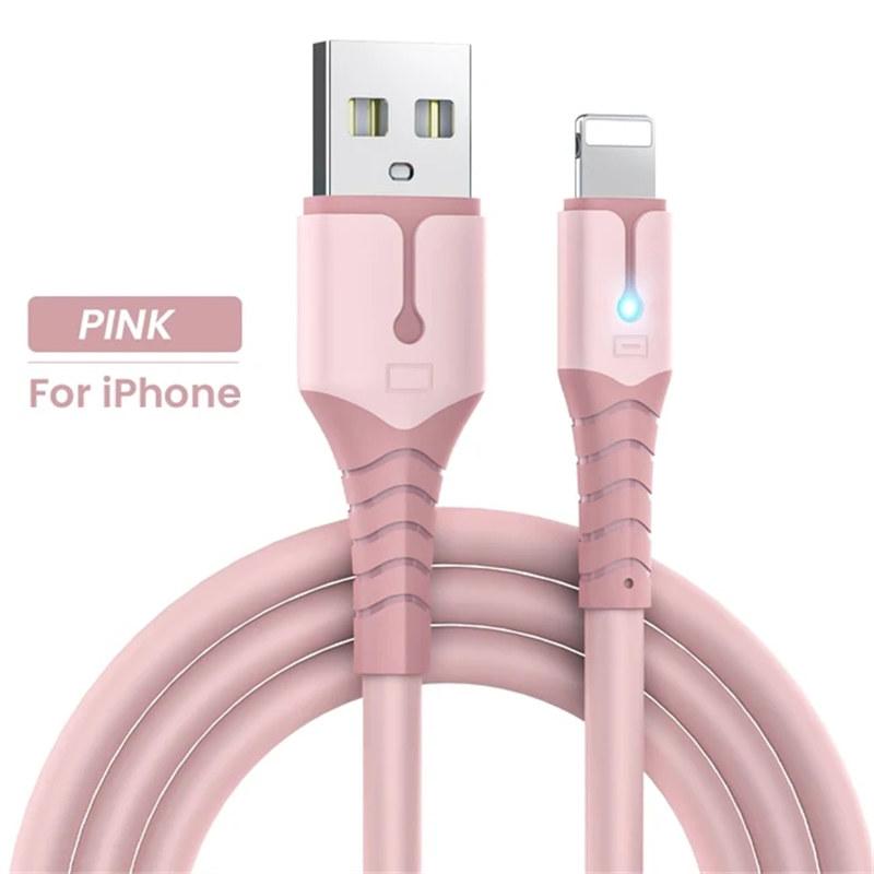 USB-кабель для iPhone 14 13 12 11 Pro Max XR XS 8 7 6s 5S зарядное устройство для быстрой зарядки данных USB-кабель из жидкого силикона 1/1,5/2 м 1 M розовый
USB-кабель для iPhone 14 13 12 11 Pro Max XR XS 8 7 6s 5S зарядное устройство для быстрой зарядки данных USB-кабель из жидкого силикона 1/1,5/2 м 1 M розовый