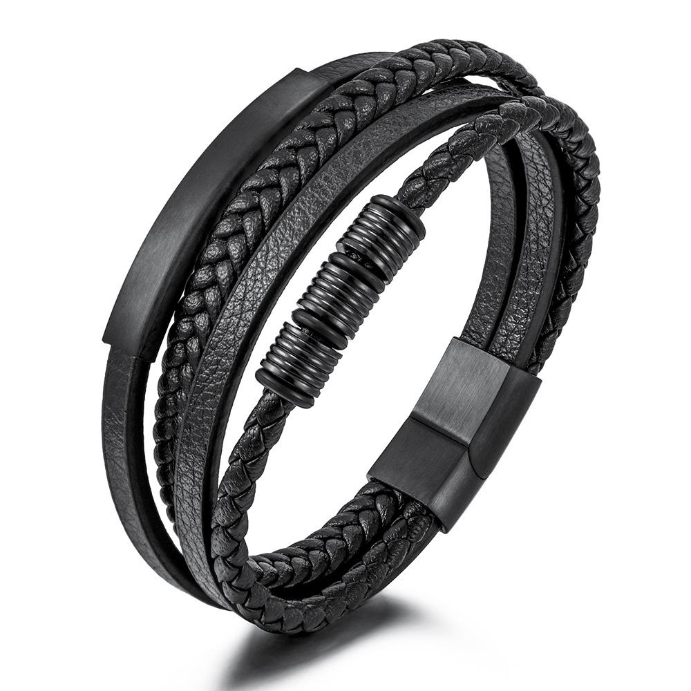 Men s Titanium Magnetic Buckle Leather Bracelet with Titanium Steel and Woven Stainless Steel Design чёрный
Men s Titanium Magnetic Buckle Leather Bracelet with Titanium Steel and Woven Stainless Steel Design чёрный