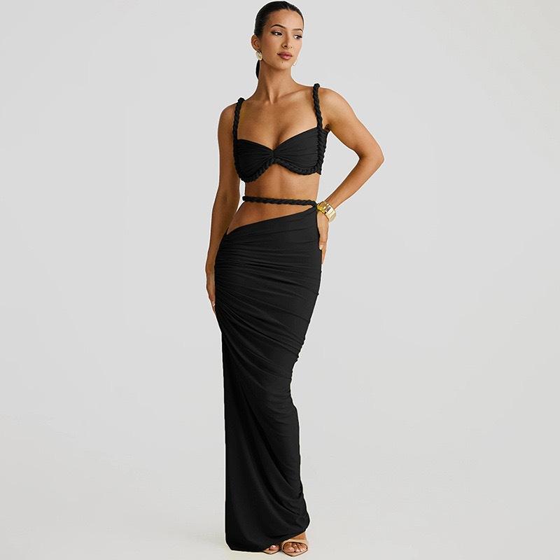 2 Piece Set Women Bra+Skinny Long Skirts Bandage Ruched Summer Vacation Beach Bikini Suits L зелений
2 Piece Set Women Bra+Skinny Long Skirts Bandage Ruched Summer Vacation Beach Bikini Suits L зелений