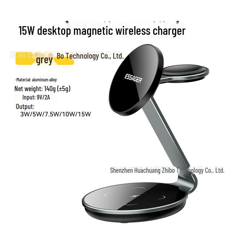 ESSAGER Hongyan Series 3-в-1 магнитное беспроводное зарядное устройство: Зарядное устройство мощностью 15 Вт для телефонов, гарнитур и часов чёрный
ESSAGER Hongyan Series 3-в-1 магнитное беспроводное зарядное устройство: Зарядное устройство мощностью 15 Вт для телефонов, гарнитур и часов чёрный