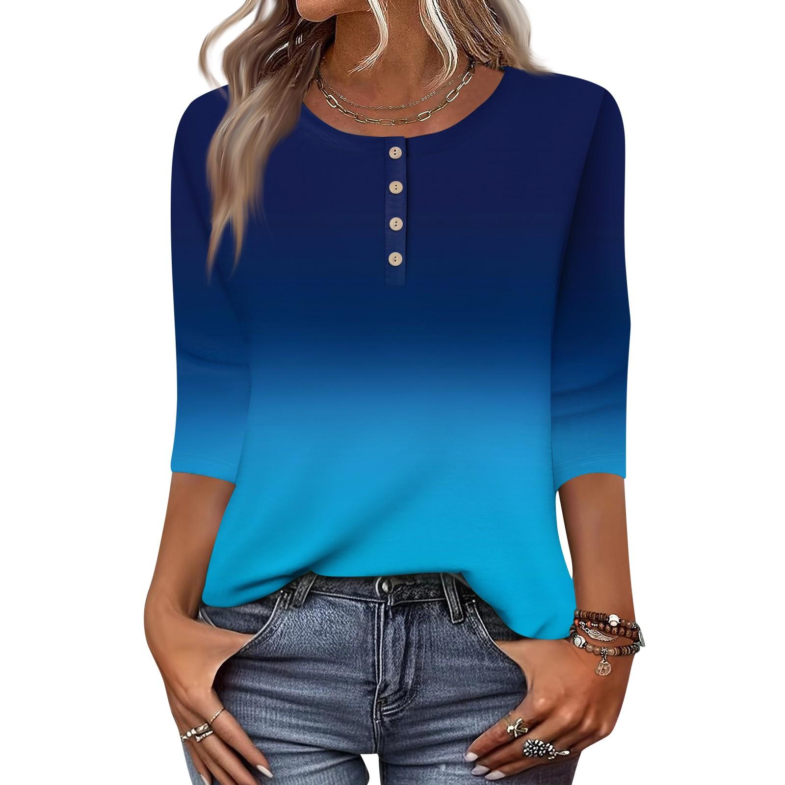 Жіночі топи з рукавами 3/4, квіткові сорочки, сорочка на половину ґудзиків, літня блузка з круглим вирізом M
Жіночі топи з рукавами 3/4, квіткові сорочки, сорочка на половину ґудзиків, літня блузка з круглим вирізом M