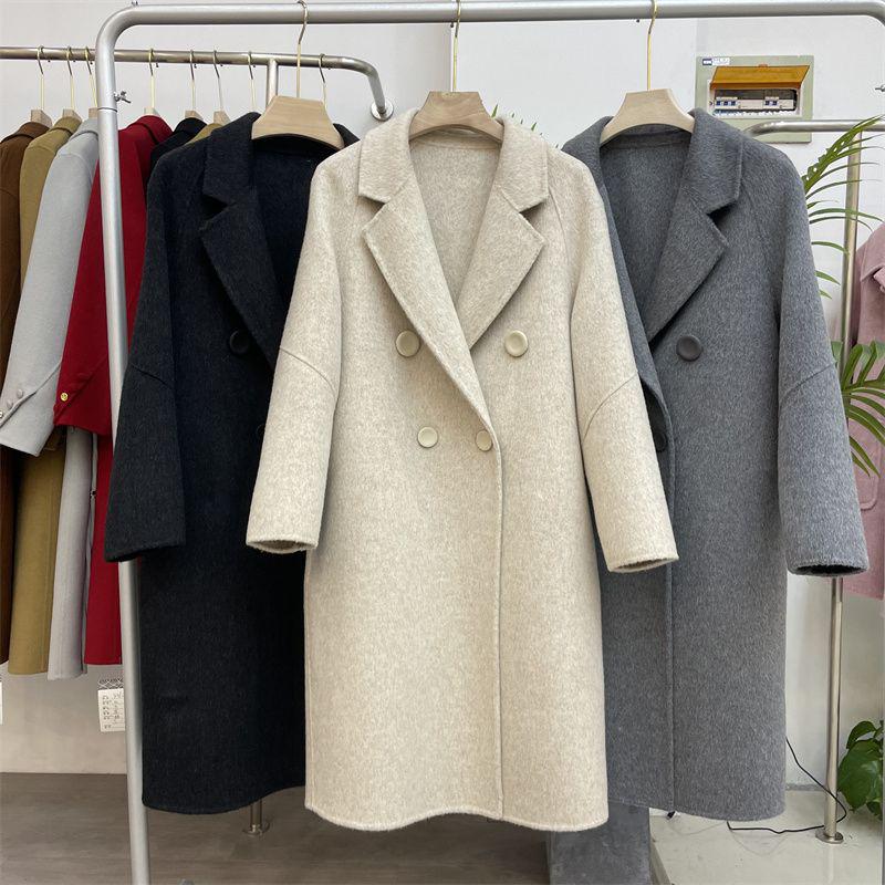 Женское двустороннее шерстяное пальто средней длины - Корейский стиль, Свободный крой, Утепленное для весны и осени S
Женское двустороннее шерстяное пальто средней длины - Корейский стиль, Свободный крой, Утепленное для весны и осени S