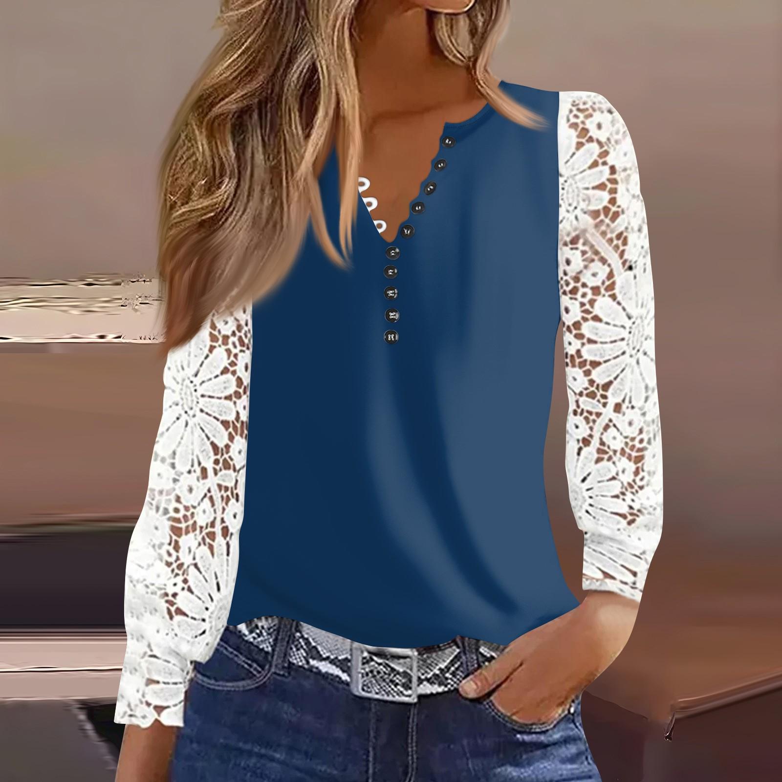 Женская футболка с пуговицами, кружевом, длинными рукавами, повседневная, выходного дня, модная, базовая, с V-образным вырезом, стандартный топ XL
Женская футболка с пуговицами, кружевом, длинными рукавами, повседневная, выходного дня, модная, базовая, с V-образным вырезом, стандартный топ XL