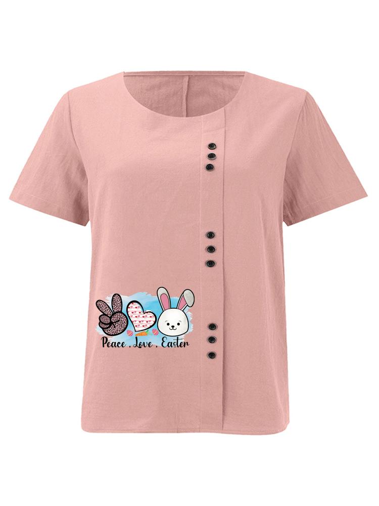Women s Fashion Rabbit Letters Printing Shot Sleeve T-shirt Loose Cotton Shirt Casual Loose Summer Blouse Tops Plus Size S розовый
Women s Fashion Rabbit Letters Printing Shot Sleeve T-shirt Loose Cotton Shirt Casual Loose Summer Blouse Tops Plus Size S розовый