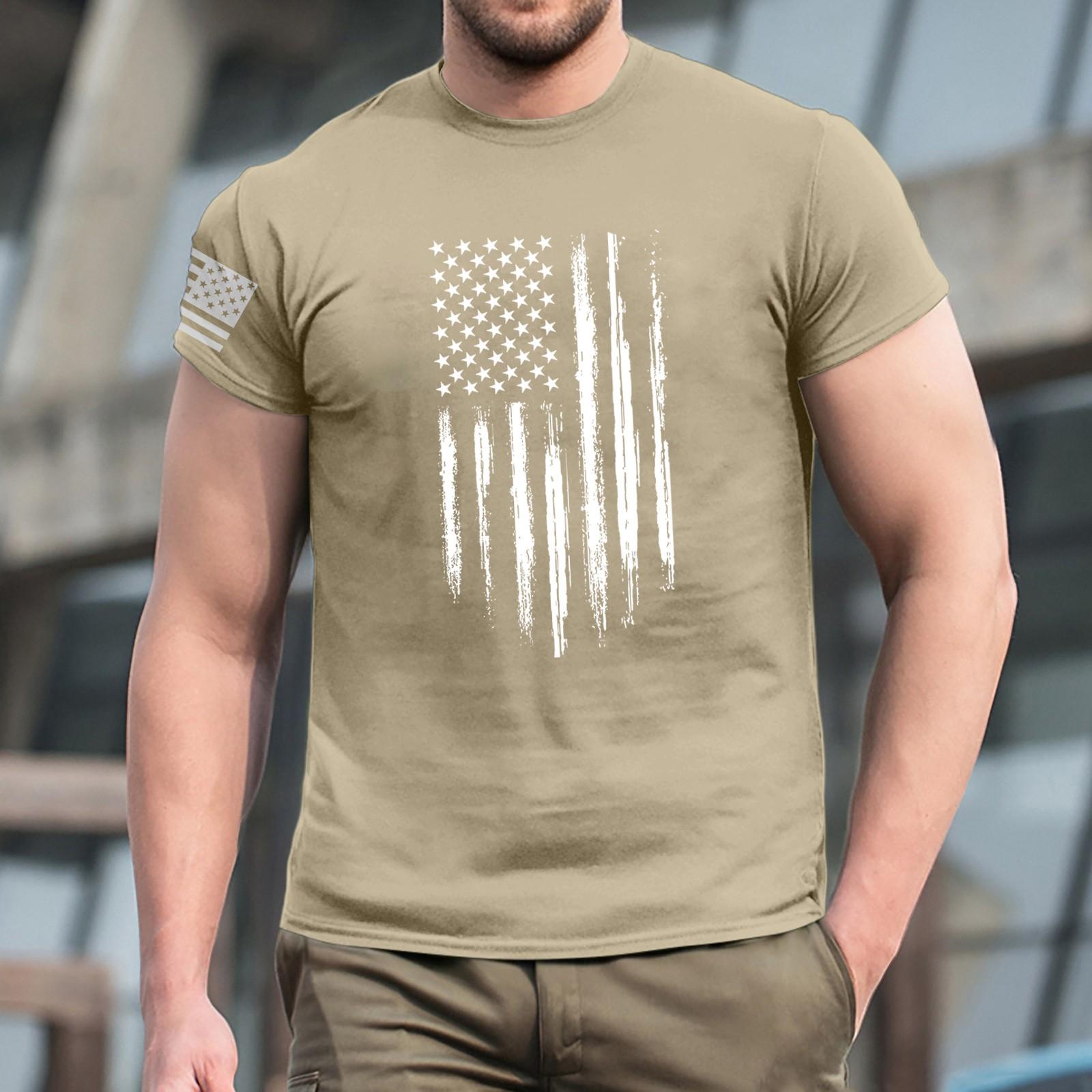 Мужская модная футболка, уличная повседневная одежда с коротким рукавом S хаки
Мужская модная футболка, уличная повседневная одежда с коротким рукавом S хаки