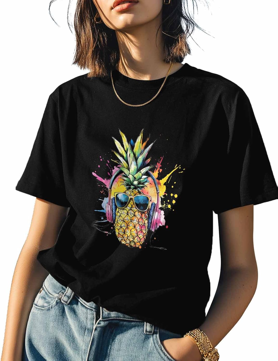 T Shirts for Women Graphic Tees Hip Hop Pineapple Crew Neck Short Sleeve Shirts for Women Colorful Casual T-Shirt S разноцветный
T Shirts for Women Graphic Tees Hip Hop Pineapple Crew Neck Short Sleeve Shirts for Women Colorful Casual T-Shirt S разноцветный