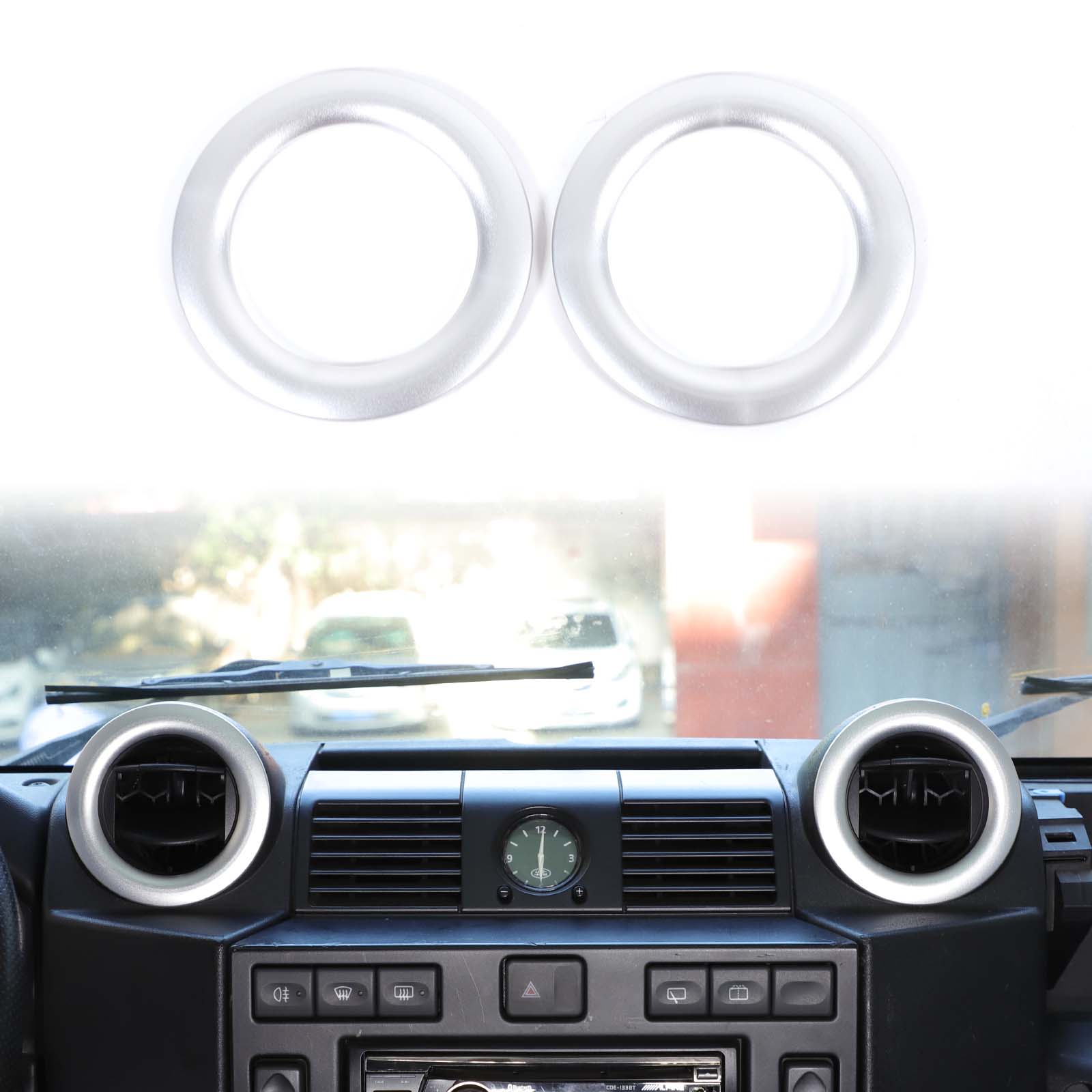 For Land Rover Defender 2004-2018 Aluminum Alloy Car Center Console Air Outlet Decorative Ring Car Interior Accessories срібний
For Land Rover Defender 2004-2018 Aluminum Alloy Car Center Console Air Outlet Decorative Ring Car Interior Accessories срібний
