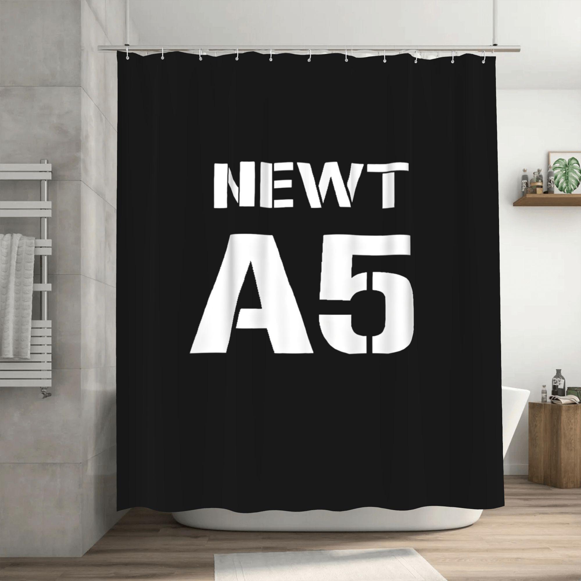 Newt Bold Text Design Shower Curtain - Black With White Lettering, Durable Polyester Fabric, Machine Washable Bathroom Decor Wit W60H190(CM)-1 Pcs
Newt Bold Text Design Shower Curtain - Black With White Lettering, Durable Polyester Fabric, Machine Washable Bathroom Decor Wit W60H190(CM)-1 Pcs