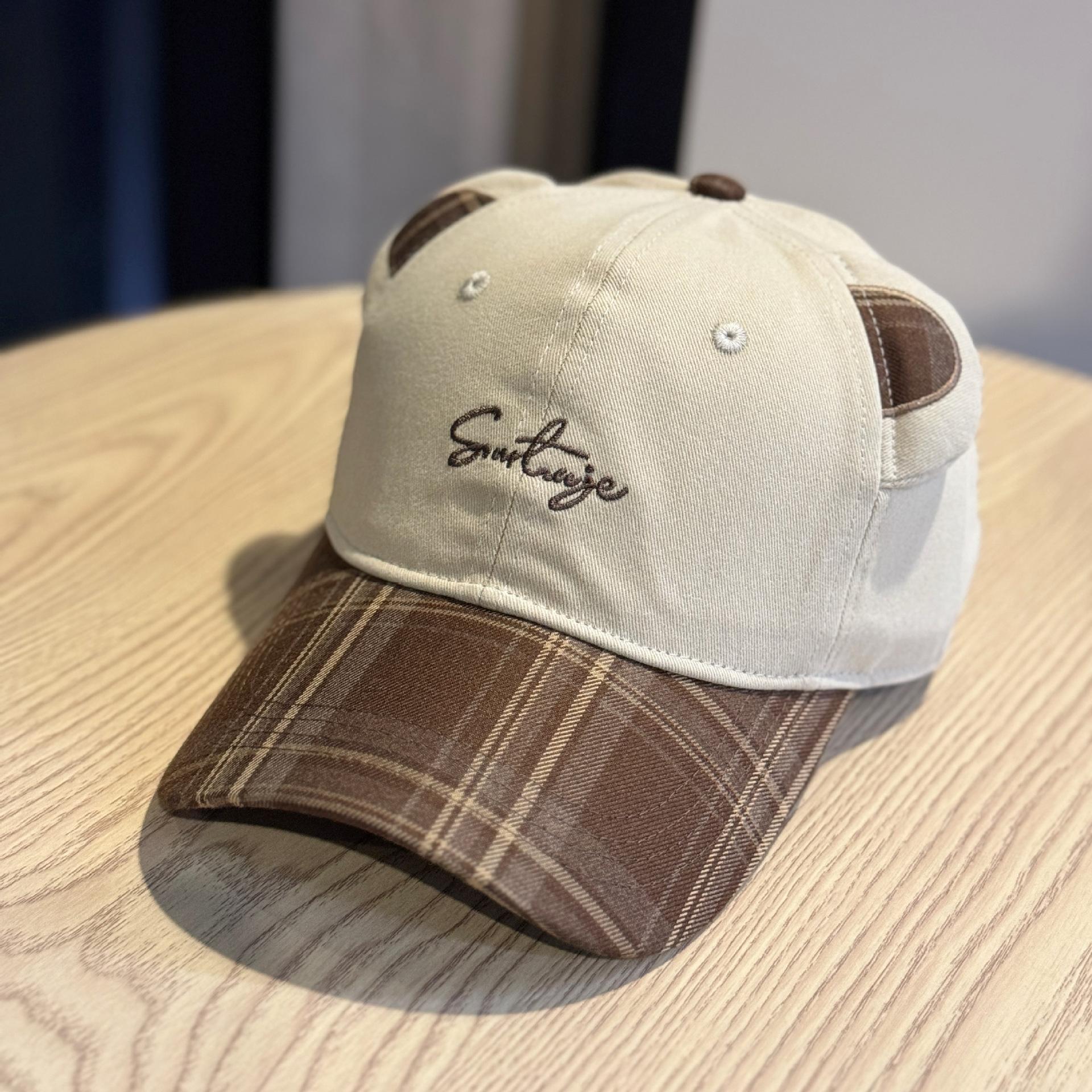 New niche plaid cute bear ear color-block baseball cap for women, flattering for the face, suitable for elementary school students, unisex Adult54-60Adjustable хакі
New niche plaid cute bear ear color-block baseball cap for women, flattering for the face, suitable for elementary school students, unisex Adult54-60Adjustable хакі
