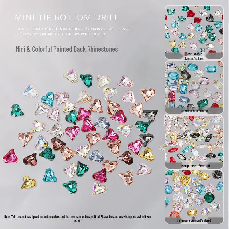 30-Piece Irregular Rhinestone Nail Art Set: Colorful Crooked Heart, Rectangle, Fat Square, Octagon, and AB Color Shapes
30-Piece Irregular Rhinestone Nail Art Set: Colorful Crooked Heart, Rectangle, Fat Square, Octagon, and AB Color Shapes
