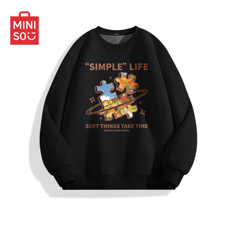 MINISO Men s Thickened Fleece Retro Crewneck Sweatshirt L
MINISO Men s Thickened Fleece Retro Crewneck Sweatshirt L