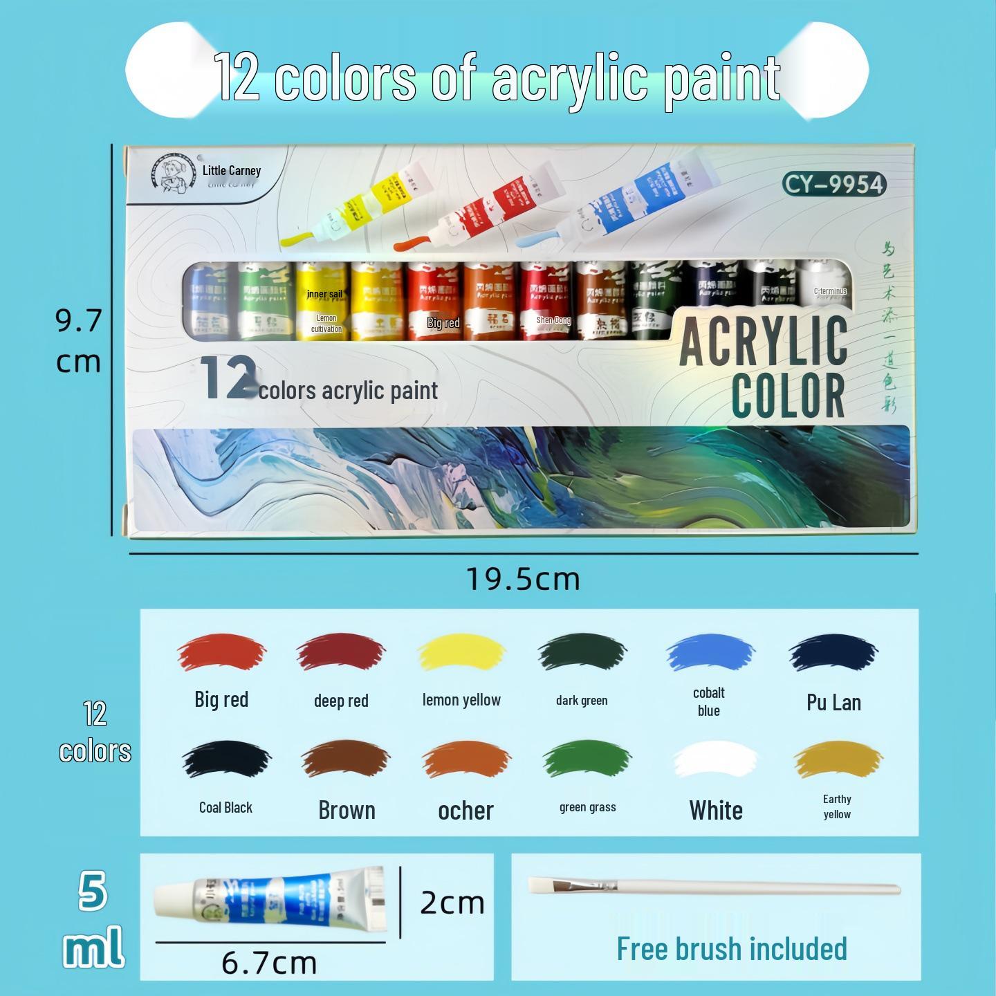 Xiaokani Acrylic Paint Set - 24 Colorfast, Waterproof Colors for Children s Art with Sun Protection Box
Xiaokani Acrylic Paint Set - 24 Colorfast, Waterproof Colors for Children s Art with Sun Protection Box