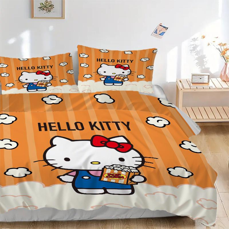 3pcs Popcorn Hello Kitty Quilt Cover Set (1 Quilt Cover + 2 Pillowcases Without Pillow Core), High-Definition Printing for Home and Dormitory.W08 135x200cm
3pcs Popcorn Hello Kitty Quilt Cover Set (1 Quilt Cover + 2 Pillowcases Without Pillow Core), High-Definition Printing for Home and Dormitory.W08 135x200cm