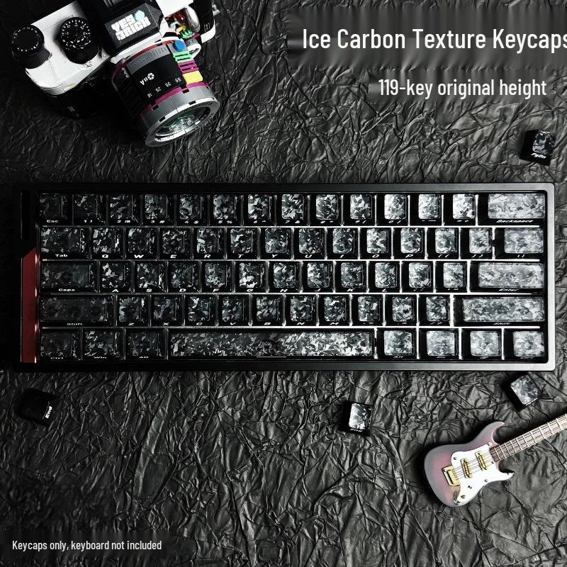Ice Carbon Fiber Keycaps Set - 119 Side-Engraved Keys, Compatible with WOOTING Little Bee Magnetic Switch Mechanical Keyboards чёрный
Ice Carbon Fiber Keycaps Set - 119 Side-Engraved Keys, Compatible with WOOTING Little Bee Magnetic Switch Mechanical Keyboards чёрный