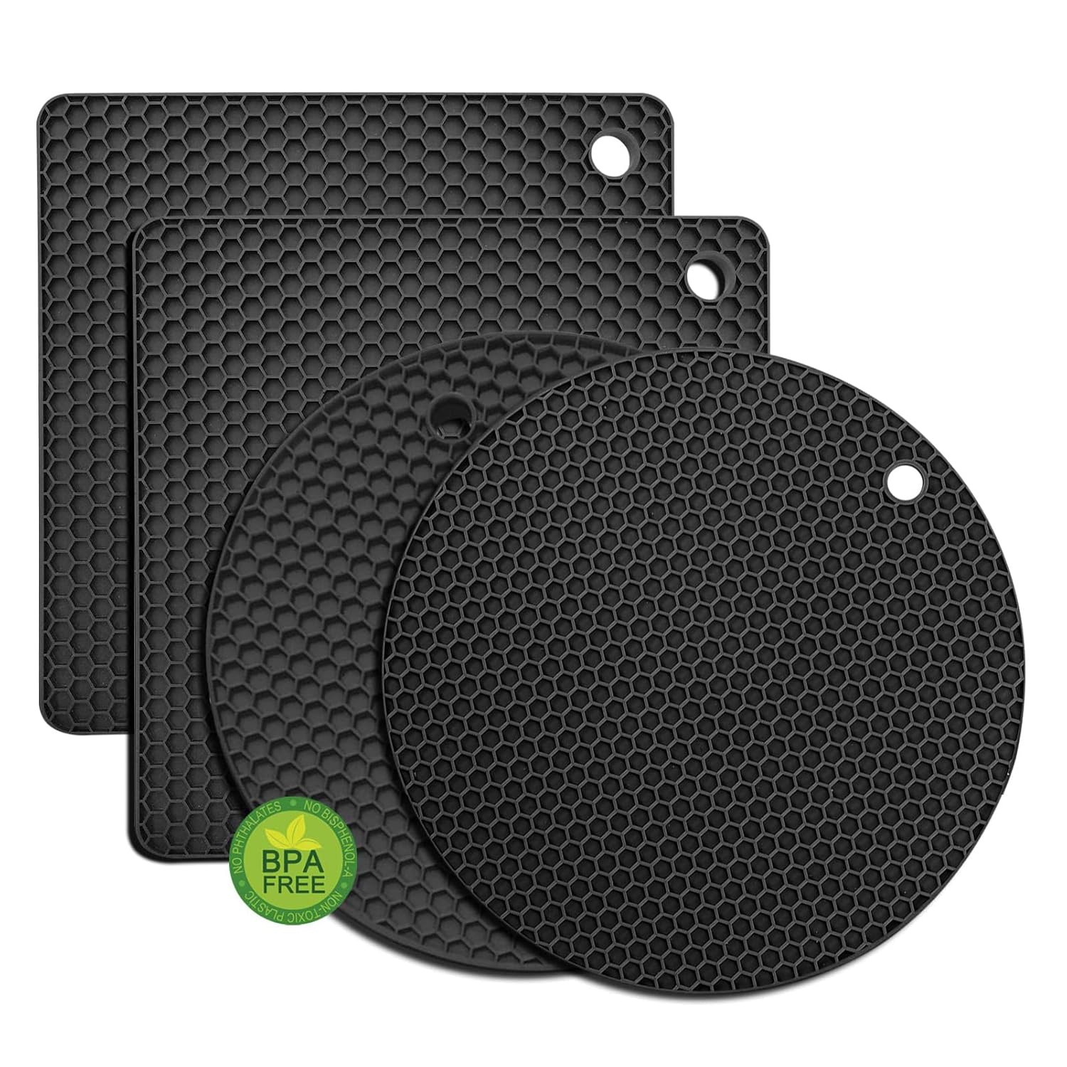 aninako Silicone Pot Holders 4-Piece Set (2 Square + 2 Round) Heat Resistant Non-Slip Dining Table Protection Burn Prevention Multi-Functional Easy 4
aninako Silicone Pot Holders 4-Piece Set (2 Square + 2 Round) Heat Resistant Non-Slip Dining Table Protection Burn Prevention Multi-Functional Easy 4