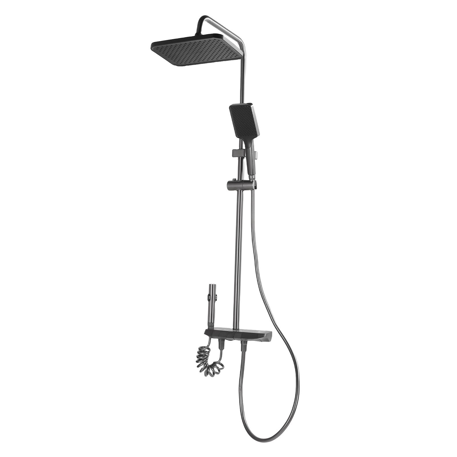 Thermostatic Shower System High Pressure Shower Faucet Set with Rain Shower Head Handheld Shower for Home Bathroom Grey
Thermostatic Shower System High Pressure Shower Faucet Set with Rain Shower Head Handheld Shower for Home Bathroom Grey