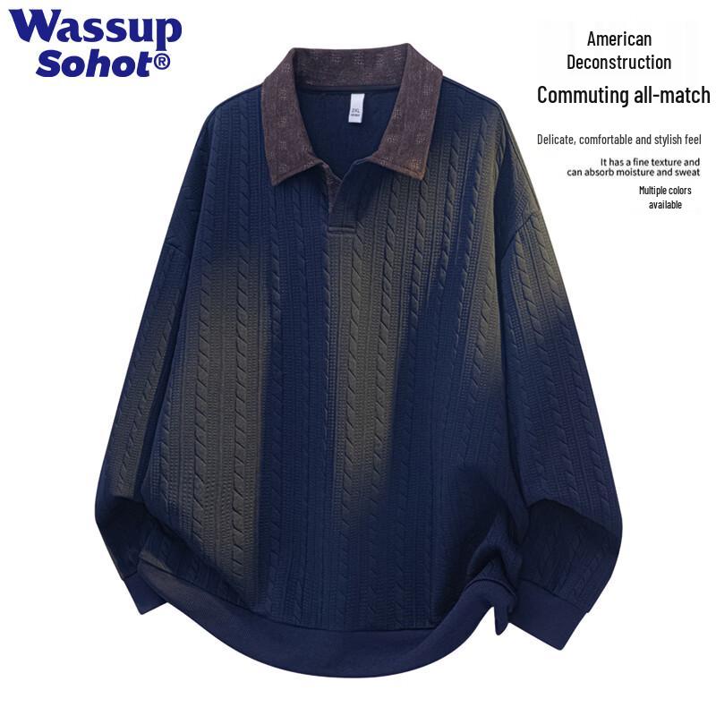 Wassup Sohot Men s Heavyweight Polo Collar Pullover Sweatshirt XL
Wassup Sohot Men s Heavyweight Polo Collar Pullover Sweatshirt XL
