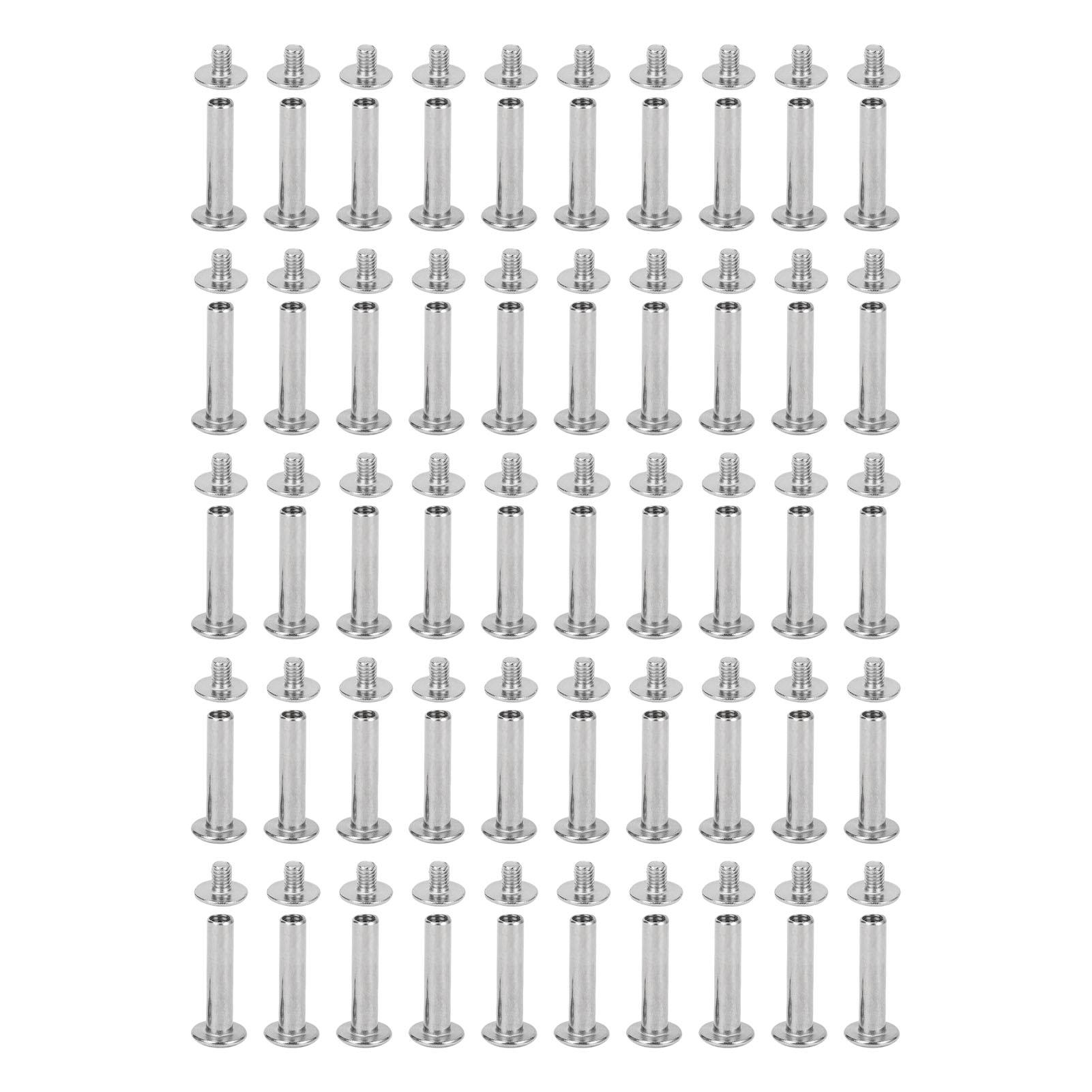 50 Set Flat Round Head Rivet M3.5 4.5x20x9mm Stainless Steel Binding Post Screws Set for
50 Set Flat Round Head Rivet M3.5 4.5x20x9mm Stainless Steel Binding Post Screws Set for