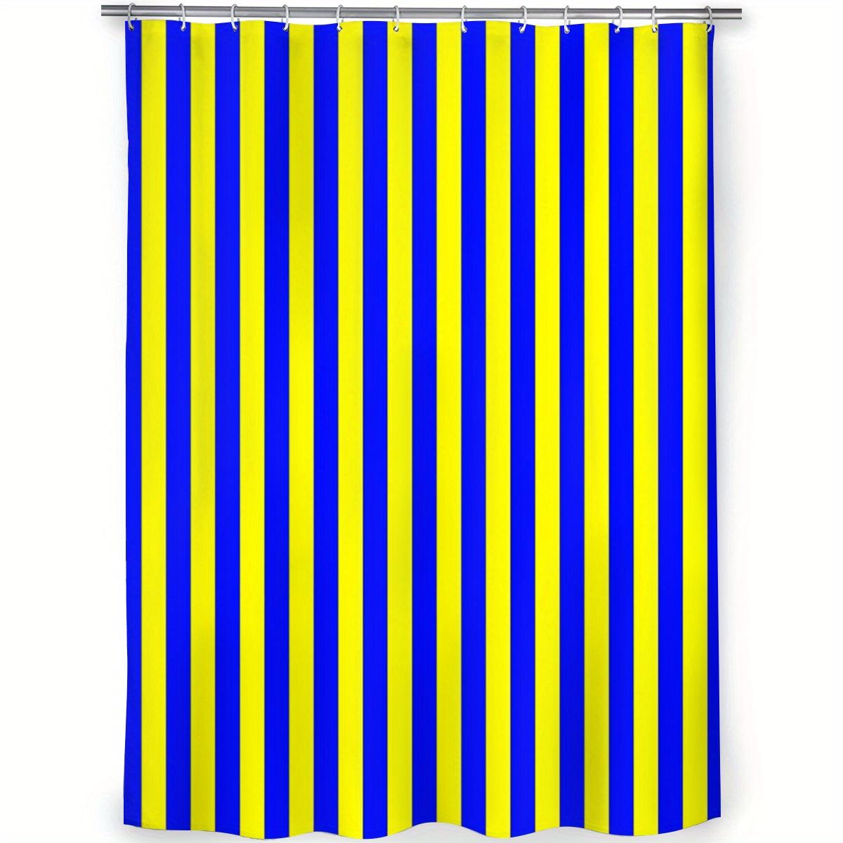 Vertical Stripe Shower Curtain Bold Blue & Yellow Pattern, Modern Geometric Design, Polyester, Includes Hooks, 70.8×70.8 Inches W60H190(CM)-1 Pcs
Vertical Stripe Shower Curtain Bold Blue & Yellow Pattern, Modern Geometric Design, Polyester, Includes Hooks, 70.8×70.8 Inches W60H190(CM)-1 Pcs