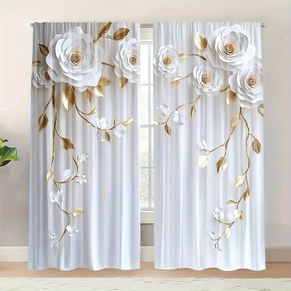 Set Of 2 Elegant Daisy Curtains Gold Silver Leaf Print Design Bedroom Living Room Office Home Decor Curtain Sheer For Sitting Made Polyester W100*H70(CM)-Rod Pocket&2PCS
Set Of 2 Elegant Daisy Curtains Gold Silver Leaf Print Design Bedroom Living Room Office Home Decor Curtain Sheer For Sitting Made Polyester W100*H70(CM)-Rod Pocket&2PCS