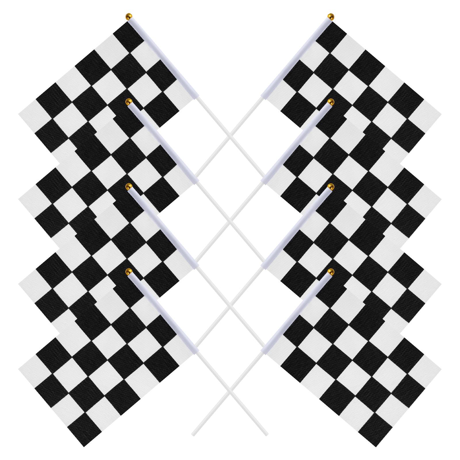 25Pcs Checkered Racing Polyester Flags with Stick Black and White Hand Flag 14x21cm 25pcs
25Pcs Checkered Racing Polyester Flags with Stick Black and White Hand Flag 14x21cm 25pcs