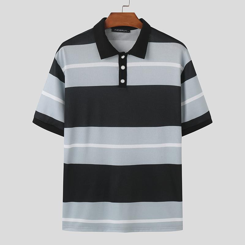 INCERUN Мужские трикотажные топы с воротником-лацканом и коротким рукавом на пуговицах, повседневные летние футболки S синий
INCERUN Мужские трикотажные топы с воротником-лацканом и коротким рукавом на пуговицах, повседневные летние футболки S синий