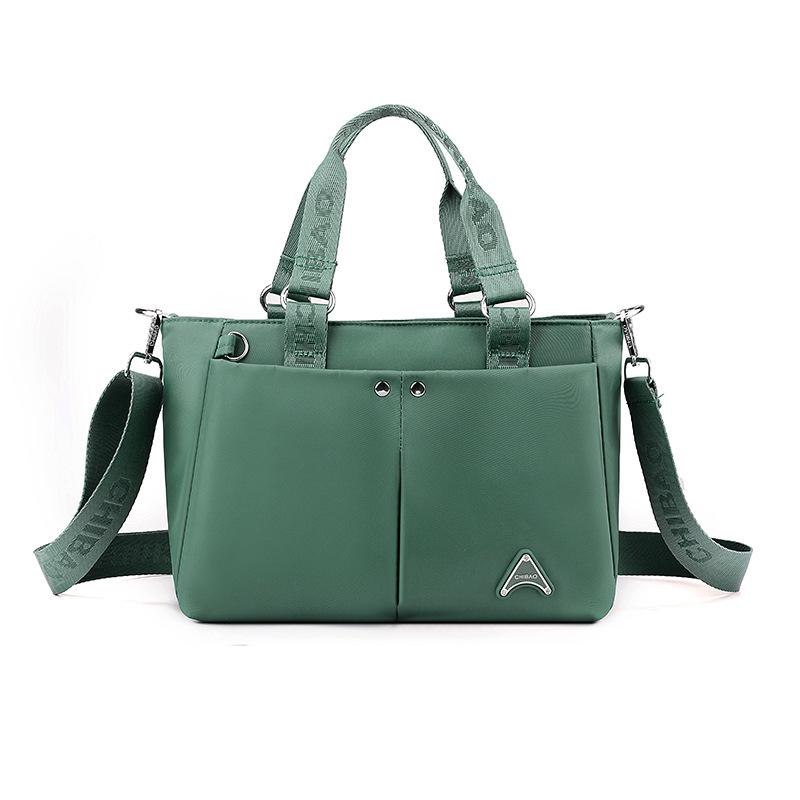 Универсальная женская нейлоновая сумка - Большая вместимость, Стильная для поездок, Повседневная сумка кроссбоди на плечо темно-зеленого