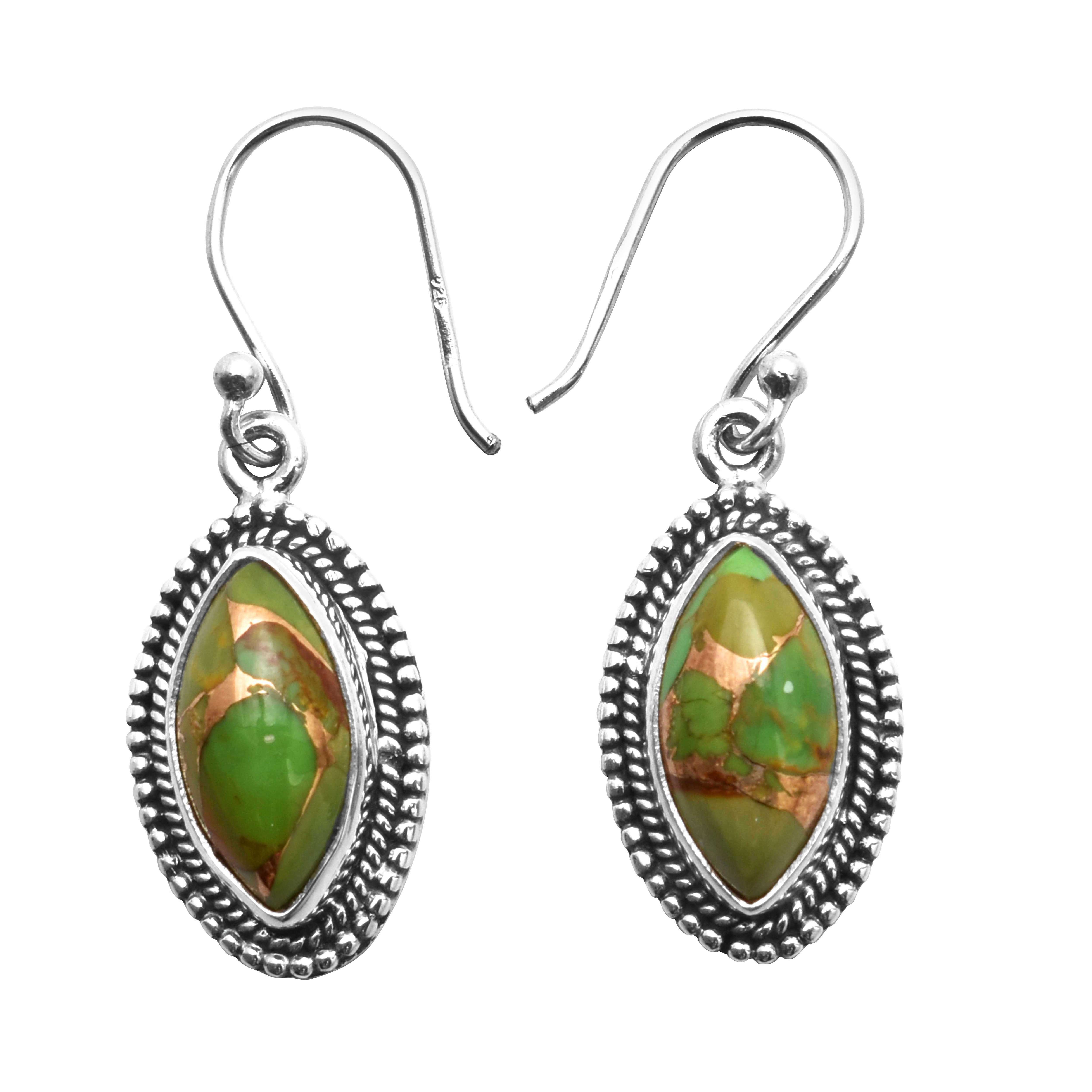 Green Turquoise Gemstone Earrings Solid 925 Sterling Silver Handmade Earrings Jewelry Gift For Women And Girls E-3525
Green Turquoise Gemstone Earrings Solid 925 Sterling Silver Handmade Earrings Jewelry Gift For Women And Girls E-3525