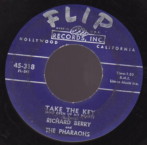7inch Record RICHARD BERRY & THE PHARAOHS - Take The Key / No Kissin And A Hug 45318 Flip Records, I 1956 US Blues Used
7inch Record RICHARD BERRY & THE PHARAOHS - Take The Key / No Kissin And A Hug 45318 Flip Records, I 1956 US Blues Used