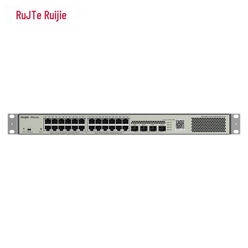 Ruijie RG-NBS3100-24GT4SFP-P V2 Gigabit PoE Switch
Ruijie RG-NBS3100-24GT4SFP-P V2 Gigabit PoE Switch