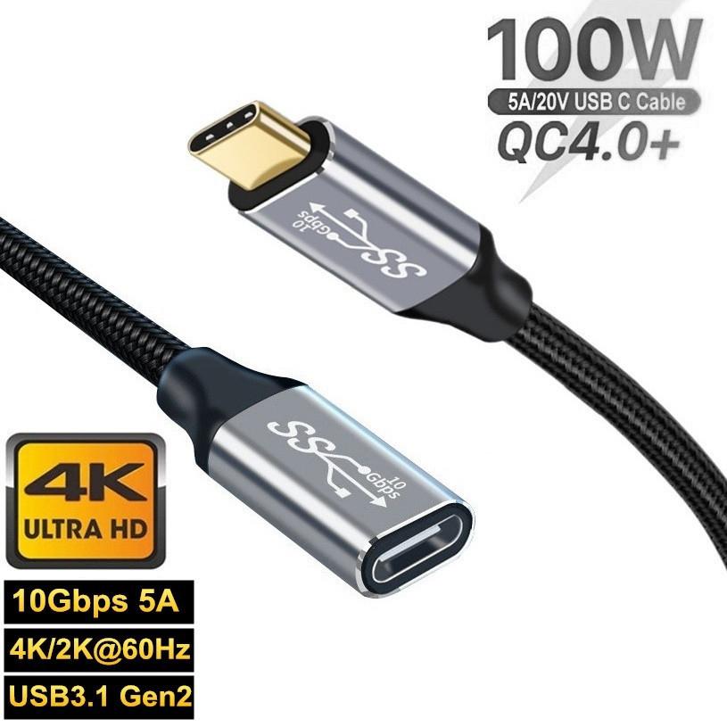 1.5m Type-C 3.1 Gen2 Male to Female Extension Cable 4K/60HZ 10Gbps Data Cord for MacBook Pro As Shown A
1.5m Type-C 3.1 Gen2 Male to Female Extension Cable 4K/60HZ 10Gbps Data Cord for MacBook Pro As Shown A
