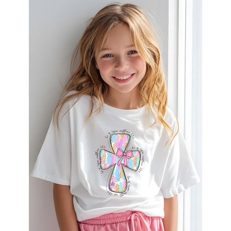European sizes Kids Pastel Cross Print White T-Shirt | Crew Neck, Casual Tee, Alphabet Pattern, Perfect for Summer 164cm білий
European sizes Kids Pastel Cross Print White T-Shirt | Crew Neck, Casual Tee, Alphabet Pattern, Perfect for Summer 164cm білий