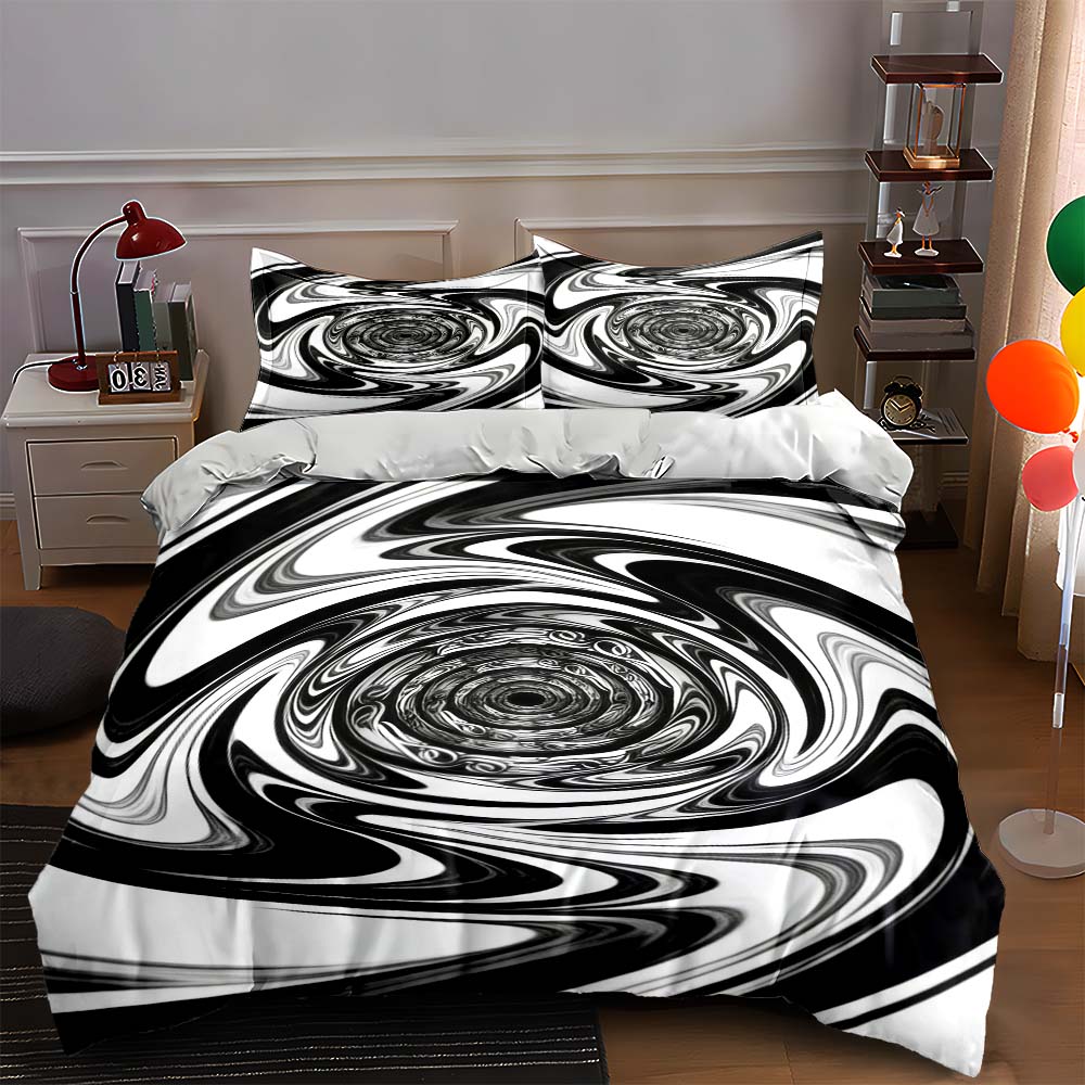 Swirling, abstract, monochrome Bedding Duvet cover sets Duvet covers Pillowcases gifts (1 * Duvet Cover 2 * Pillowcases, without duvet insert) 135x200cm
Swirling, abstract, monochrome Bedding Duvet cover sets Duvet covers Pillowcases gifts (1 * Duvet Cover 2 * Pillowcases, without duvet insert) 135x200cm